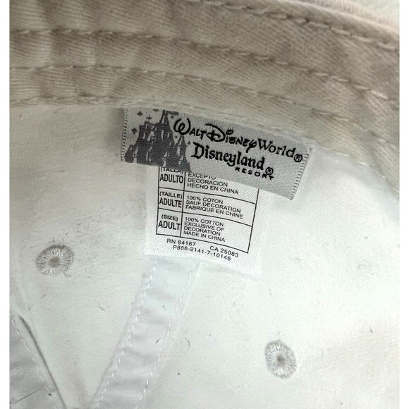 VTG 2010 Disney Parks White Adjustable Hat  Adult Baseball Cap - Picture 7 of 8